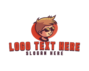 Online Gaming - Sunglasses Boy Fashion logo design