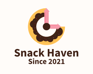 Sweet Doughnut Clock logo design