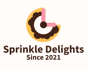 Sprinkle - Sweet Doughnut Clock logo design