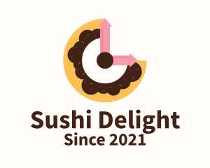 Sweet Doughnut Clock logo design