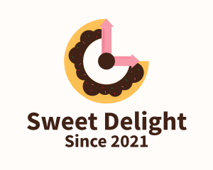 Sweet Doughnut Clock logo design