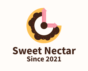 Sweet Doughnut Clock logo design