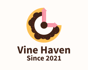 Sweet Doughnut Clock logo design