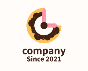 Baker - Sweet Doughnut Clock logo design