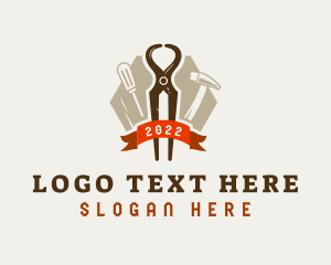 Sledge Hammer - Blacksmith Construction Tools logo design