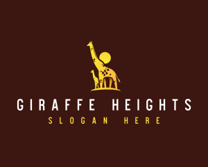 Giraffe - Animal Giraffe Safari logo design