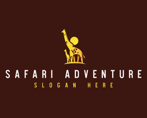 Animal Giraffe Safari logo design