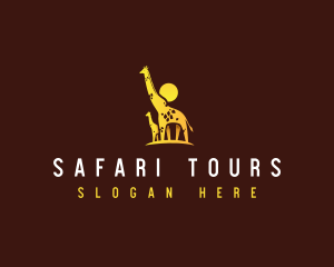 Animal Giraffe Safari logo design