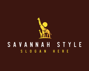 Savannah - Animal Giraffe Safari logo design