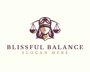 Justice Law Woman logo design