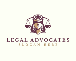 Justice Law Woman logo design