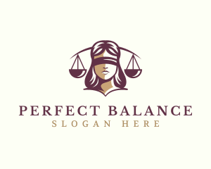 Justice Law Woman logo design