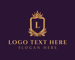 Queen - Elegant Royal Shield Lettermark logo design