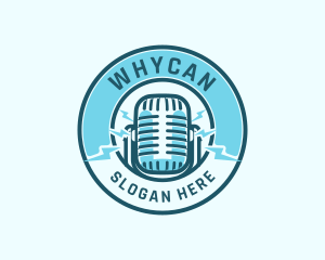 Microphone Podcast Radio Logo