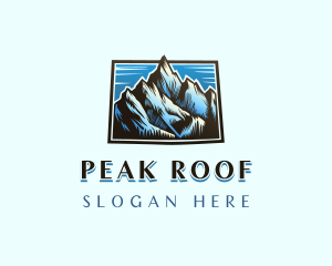 Wyoming Mountain Peak logo design