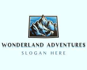 Wyoming Mountain Peak logo design