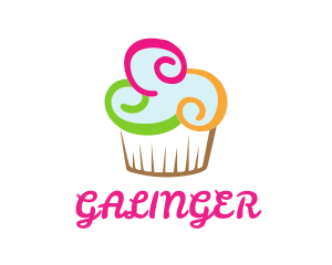 Colorful Cupcake Confectionery  Logo