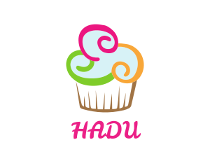 Colorful Cupcake Confectionery  Logo