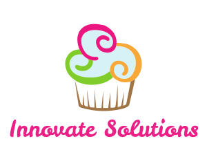 Dessert - Colorful Cupcake Confectionery logo design