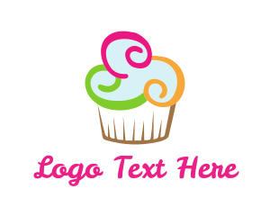 Colorful Cupcake Confectionery  Logo