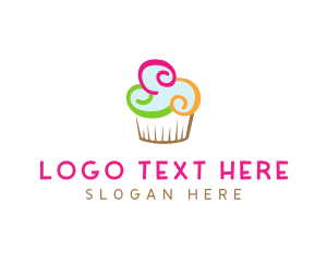 Dessert - Colorful Cupcake Confectionery logo design