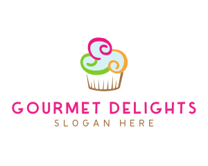 Colorful Cupcake Confectionery  logo design