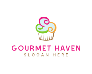 Colorful Cupcake Confectionery  logo design