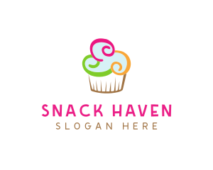 Colorful Cupcake Confectionery  logo design