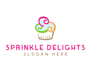 Colorful Cupcake Confectionery  logo design