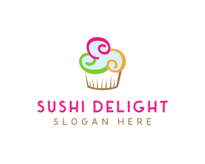 Colorful Cupcake Confectionery  logo design