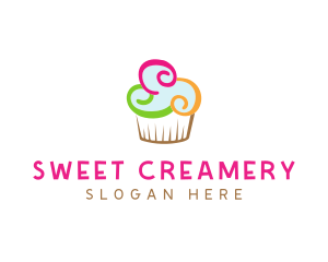 Colorful Cupcake Confectionery  logo design