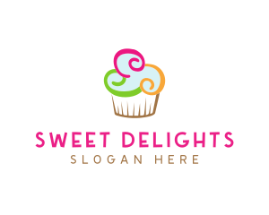 Colorful Cupcake Confectionery  logo design