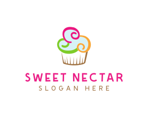 Colorful Cupcake Confectionery  logo design