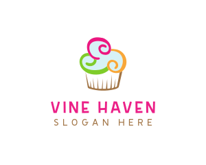 Colorful Cupcake Confectionery  logo design