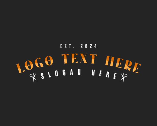 Hipster - Hipster Barbershop Scissors logo design