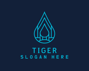 Blue - Blue Sea Water Droplet logo design