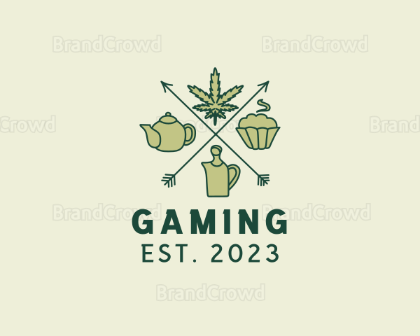 Hipster Cannabis CBD Arrow Logo