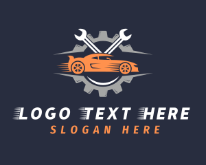 Cogwheel - Car Wrench Cog Repair logo design