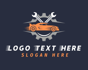 Maintenance Crew - Car Wrench Cog Repair logo design