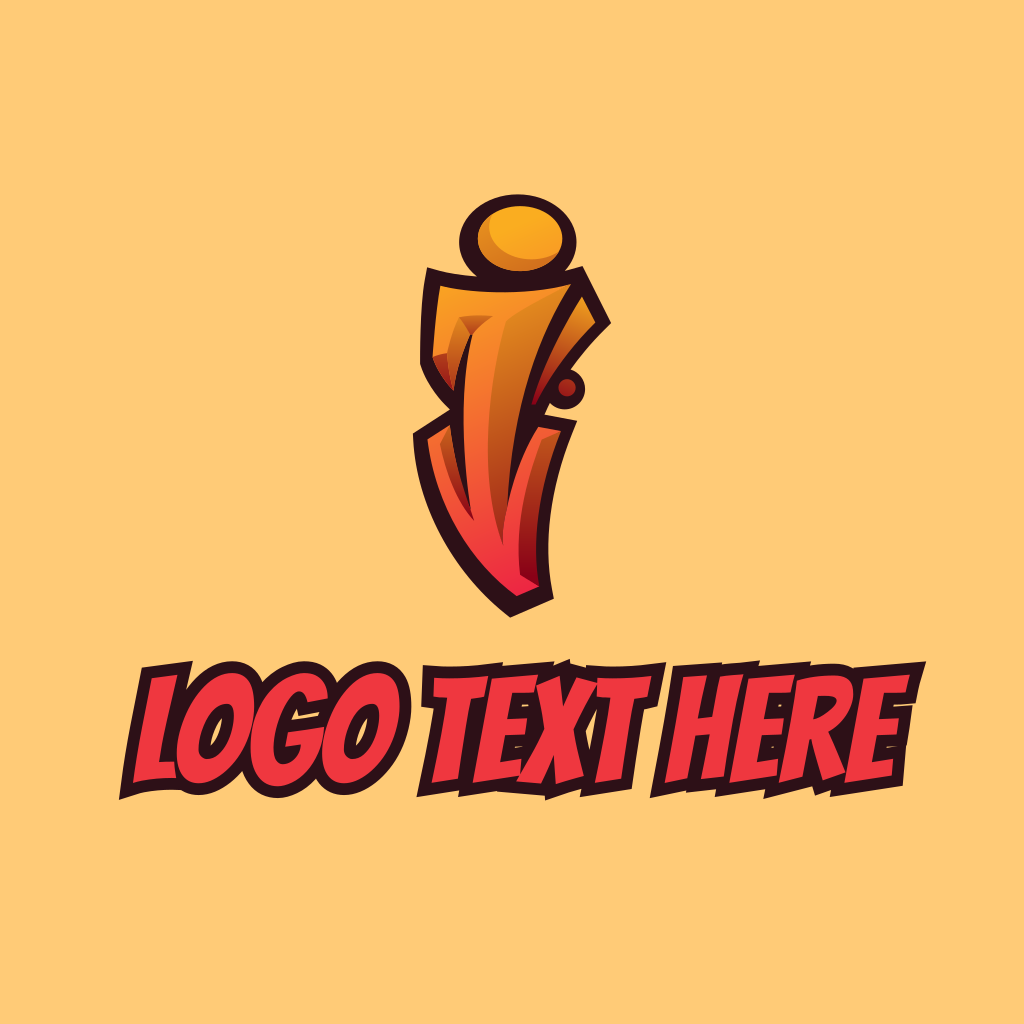 Orange Graffiti Letter I Logo | BrandCrowd Logo Maker