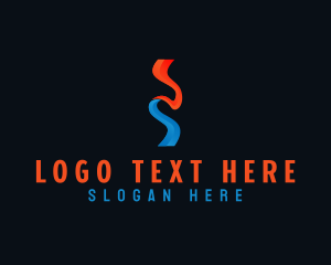 Hot - Abstract Energy Ribbon logo design