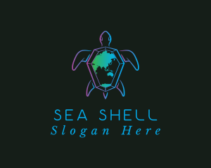 Sea Turtle Earth logo design