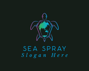 Sea Turtle Earth logo design