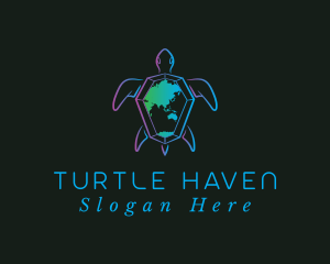 Sea Turtle Earth logo design