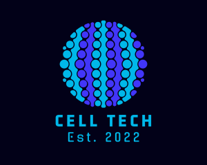 Cell - Blue Cellular Microbiology logo design