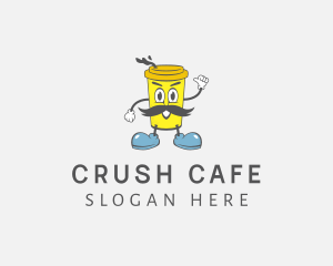 Cartoon Cup Cafe logo design