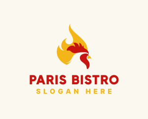 Hot Flaming Chicken  logo design