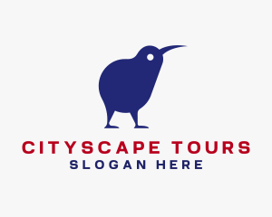 Sightseeing - New Zealand Kiwi Bird logo design