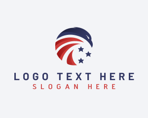 Flag - American Eagle Star logo design