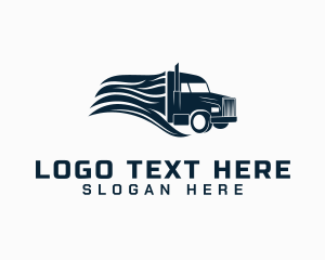 Trailer - Transport Cargo Truck logo design